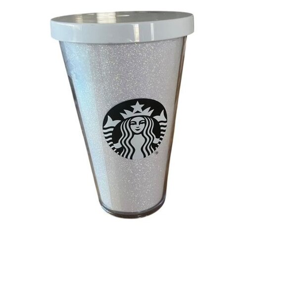 Starbucks New Iridescent White Glitter Tumbler - Picture 1 of 3